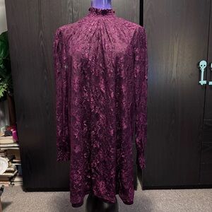 BeBop Rich Purple Long Sleeve Dress